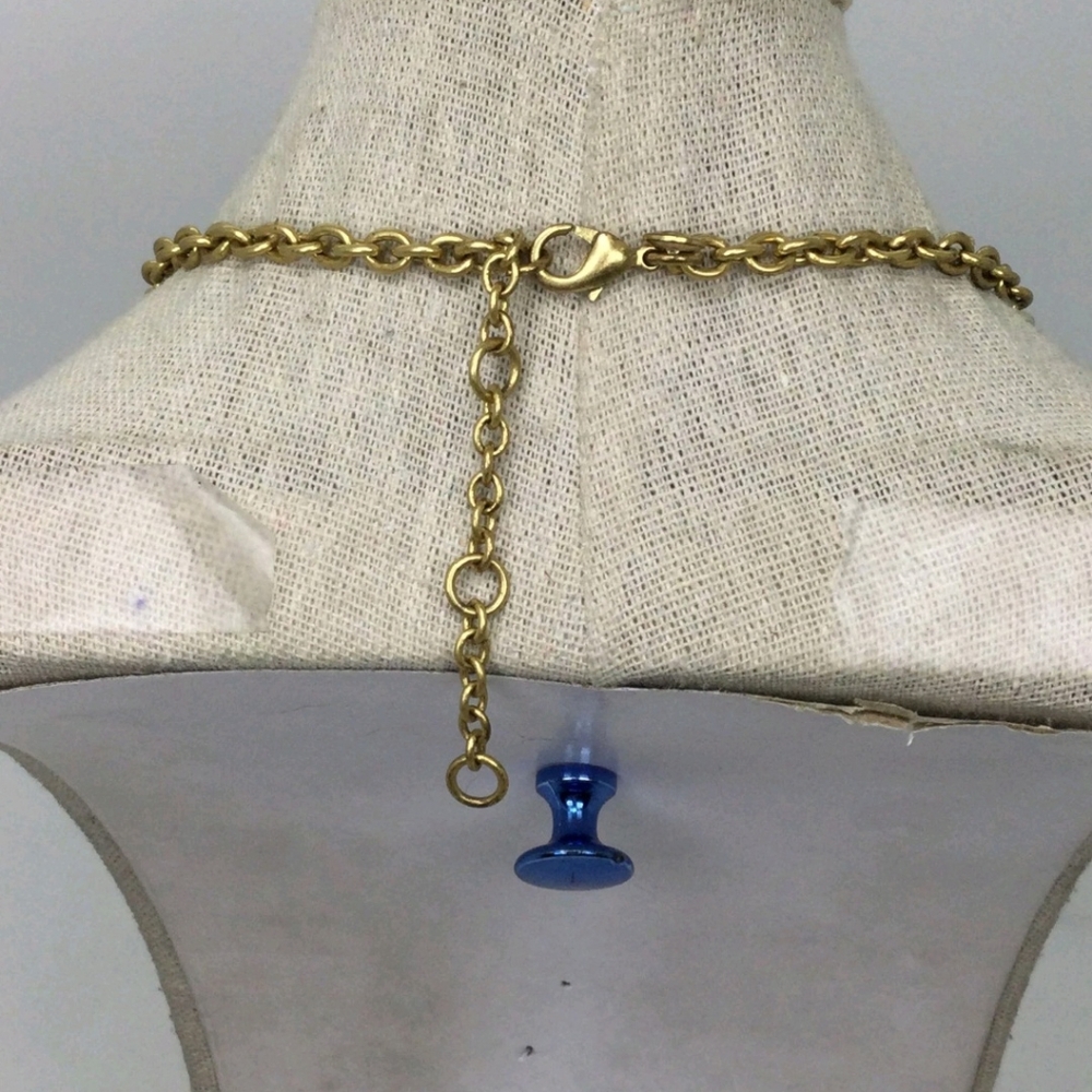 J. Crew Clear & Off White Rhinestone Statement Necklace - Picture 5 of 5